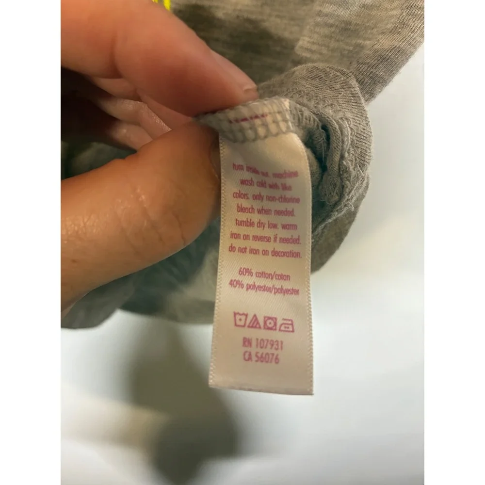 Justice Girls Size 16 Gray Graphic T Shirt Note To Self Chill Rainbow Glitter